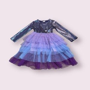 Enchanting Purple and Blue Kids Mermaid Costume Dress Size 5-6